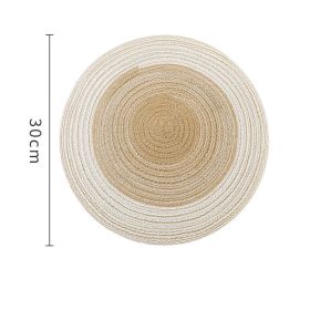 Nordic Round Heat Proof Mat Japanese Cotton Linen Plate Mat