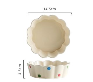 Glazed Japanese Light Luxury Ceramic Fruit Salad Bowl