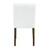 Upholstered Dining Chairs Set of 2 Modern Dining Chairs with Solid Wood Legs; WHITE
