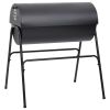 Barrel Grill with 2 Cooking Grids Black 31.5"x37.4"x35.4" Steel