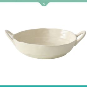 Nordic Ceramic Deformed Binaural Bowl Creative Home Irregularity