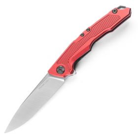 Aluminium Alloy Handle For Sharp Folding Knife (Color: Red)