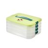1pc 4-Layer Food Storage Containers; Food Storage Containers With Lids Dumpling Storage Box; Good Sealing; Stackable Dumpling Food Containers
