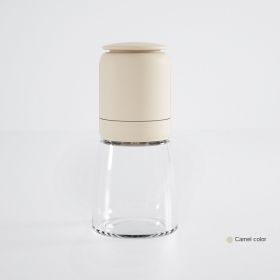 Lebo Lebo Household Pepper Grinder Grinds Sea Salt Pepper Powder Manual Black Pepper Grinder Seasoning Bottle (Specifications: Beige camel)