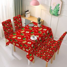 Source manufacturer Christmas tablecloth chair cover decoration elastic one-piece chair cover water absorbing tablecloth can be customized (colour: Gift box)