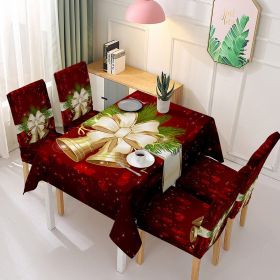 Source manufacturer Christmas tablecloth chair cover decoration elastic one-piece chair cover water absorbing tablecloth can be customized (colour: small bell)