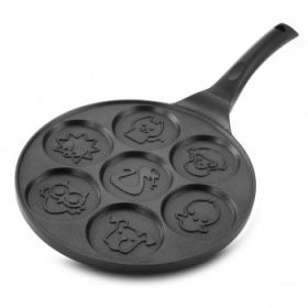 MegaChef 10.5 Inch Aluminum Nonstick Pancake Griddle with Cool Touch Handle (Design: Fun Animals)