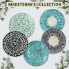Mother Of Pearl Inlay Charger Plates (Set 2) | Under Plates for Dining; Wedding and Decoration