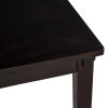 6-Piece Kitchen Dining Table Set Wooden Rectangular Dining Table, 4 Fabric Chairs and Bench Family Furniture